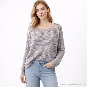 NWT John Paul Richard Lilac Open Knit Sweater Women's Plus Size XXL